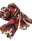 Ikat Diamond Hand-Printed Cotton Scarf