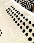Boho Dots White Sadza Pillow Cover