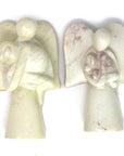Angel Soapstone Sculpture Holding Dog