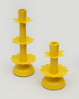 Lotus Bloom Tapered Aluminum Candleholder