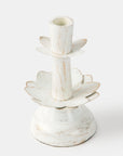 Lotus Bloom Tapered Aluminum Candleholder