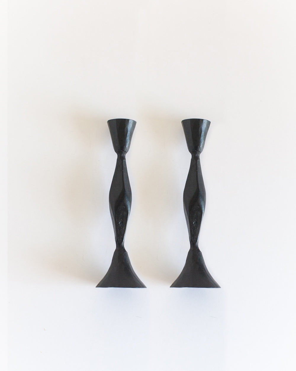 High Diamond Candlestands Black Finish - Set of 2
