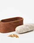 Oak Mortar and Marble Pestle