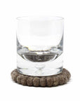 Dark Gray Felt Ball Coasters — Set of 4