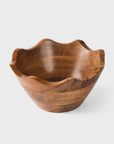 Acacia Wood Scallop Bowl