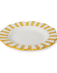 Yellow Stripe Ceramic Salad Plates - Set of 2