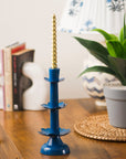 Lotus Bloom Tapered Aluminum Candleholder
