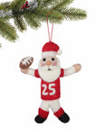 Coach Claus American Football Felt Christmas Ornament
