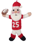 Coach Claus American Football Felt Christmas Ornament