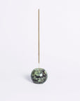 Gemstone Sphere Incense Holder- Serpentine Green