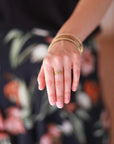 Tiny Stone Gold Stacking Ring Set - Tourmaline