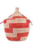 Low Storage Basket - Red Stripe