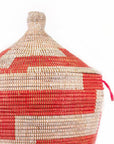 Low Storage Basket - Red Stripe
