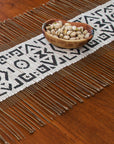Black and White Geometric Twig Runner Default Title