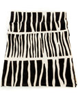 Zebresse Organic Cotton Mudcloth Throw Blanket displayed on a white background