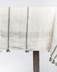 Ribbons Handwoven Cotton Tablecloth