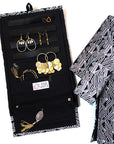 Wayfarer Jewelry Roll Travel Case - Black Matchstick