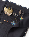 Wayfarer Jewelry Roll Travel Case - Black Matchstick