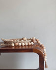 Farmhouse Wooden Beads Garland With Jute Tassels