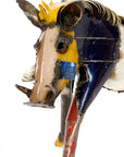 Colorful Recycled Oil Drum Wart Hog Sculptures