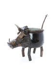 Zimbabwean Recycled Cook Pot Warthog Planters
