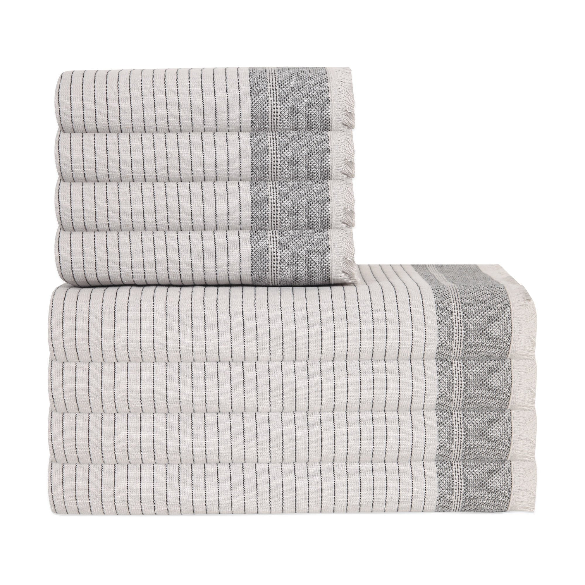 Gray turkish towel bath bundle - bath towel collection at Better World Bio