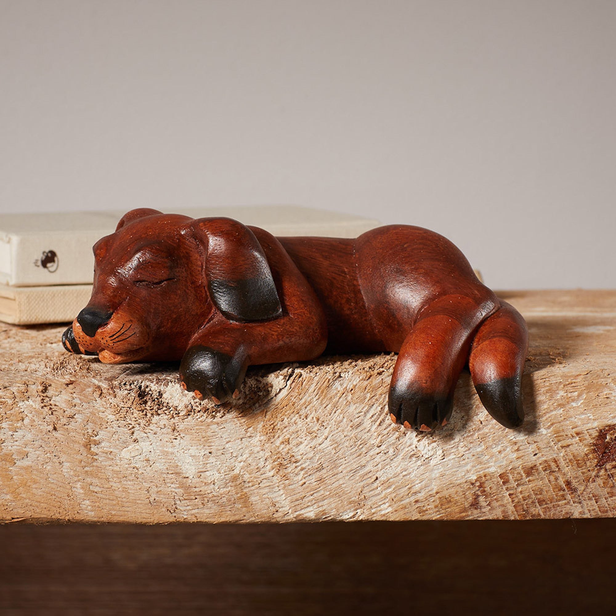 Handcrafted decorative dog figurine on a shelf — Figurines at Better World Bio