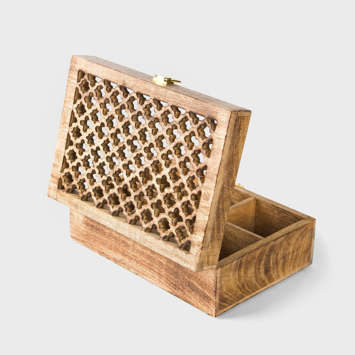 Mango Wood Trellis Keepsake Box