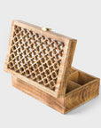 Mango Wood Trellis Keepsake Box