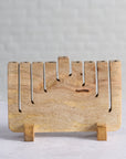 Modern Mango Wood Menorah