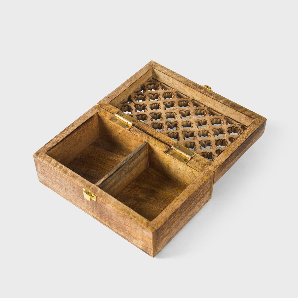 Mango Wood Trellis Keepsake Box