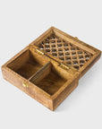 Mango Wood Trellis Keepsake Box