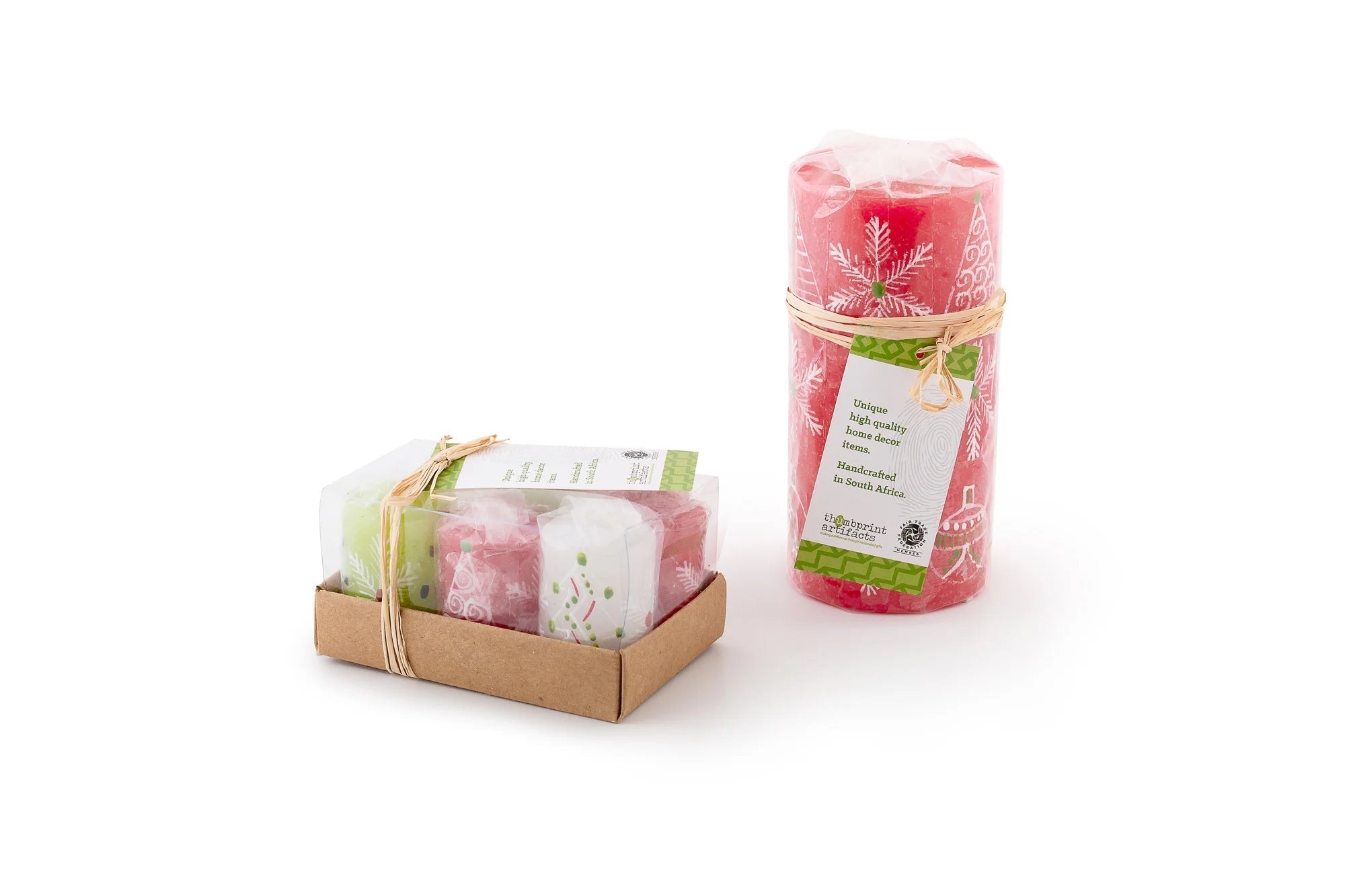 Whimsy Christmas Painted Candles