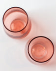 Handblown Hammered Blush Drinking Glass - Set of 4