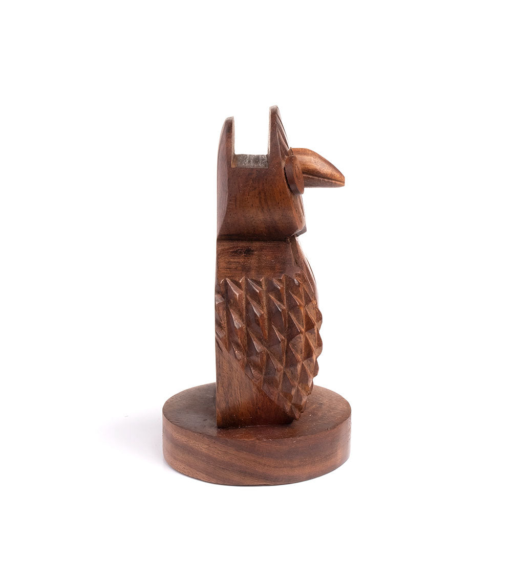 Owl Eyeglass Holder Wooden Stand