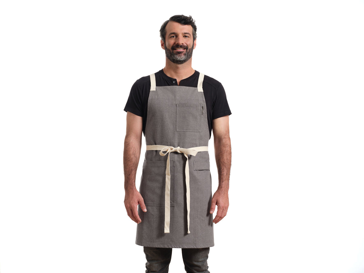 Cotton Crossback Apron with Pockets
