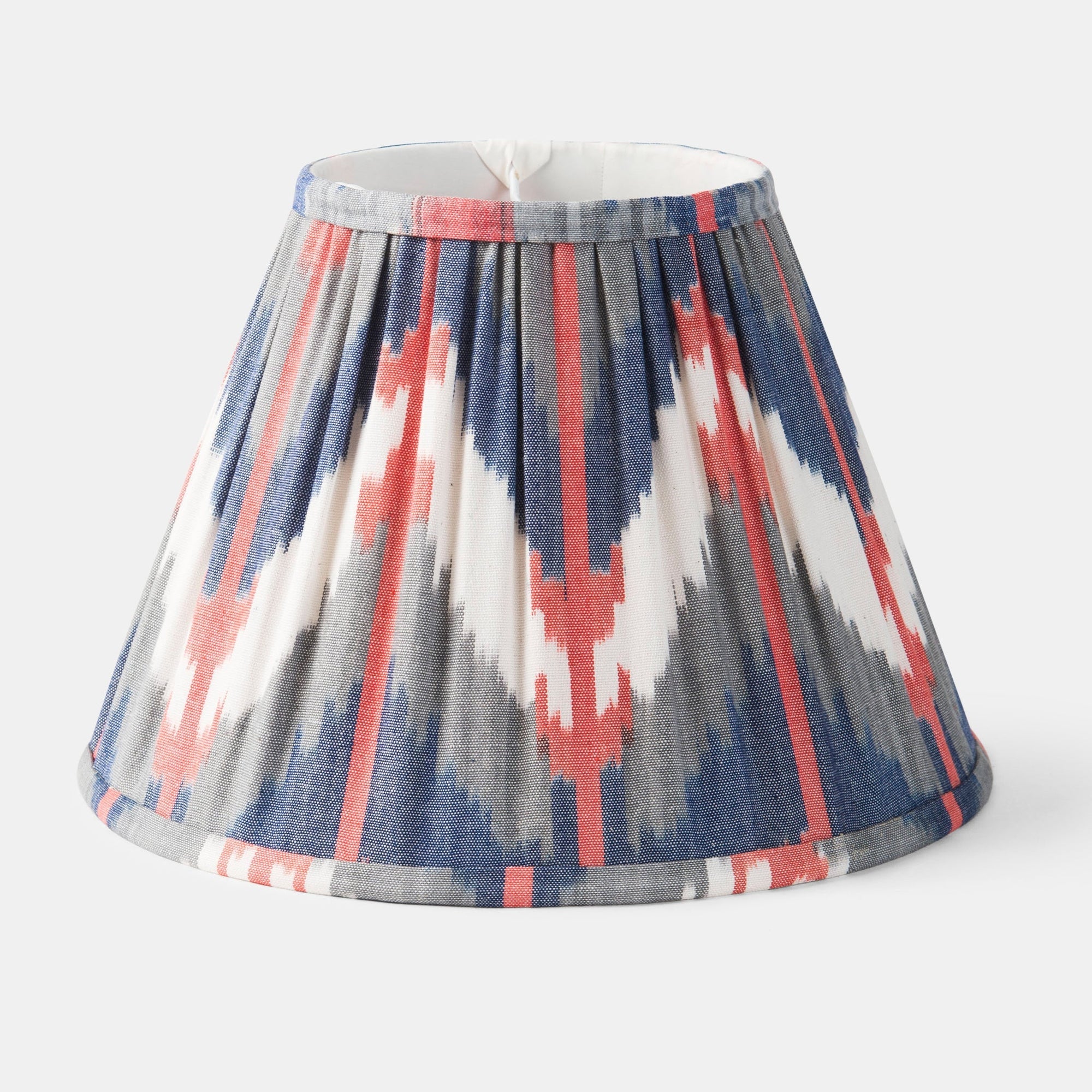 Decorative lampshade with a colorful pattern on a white background