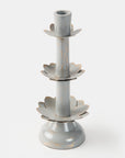 Lotus Bloom Tapered Aluminum Candleholder