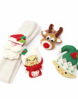 Christmas Felt Napkin Rings — Set of 4