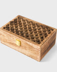 Mango Wood Trellis Keepsake Box