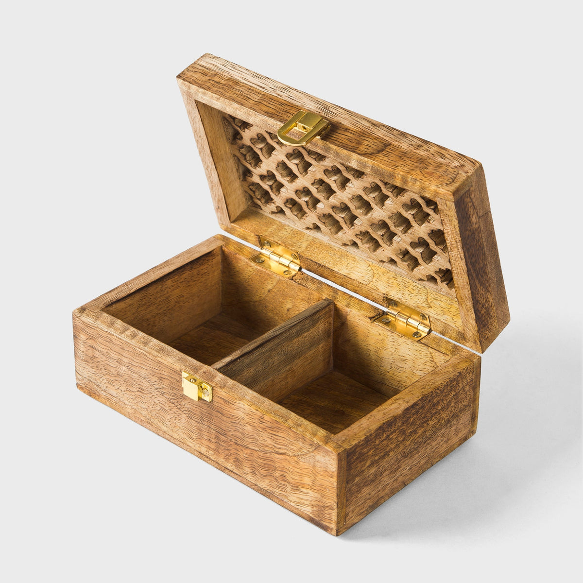 Mango Wood Trellis Keepsake Box