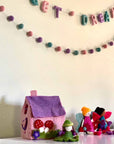 Tiny Felt Dream House with Flower Fairy