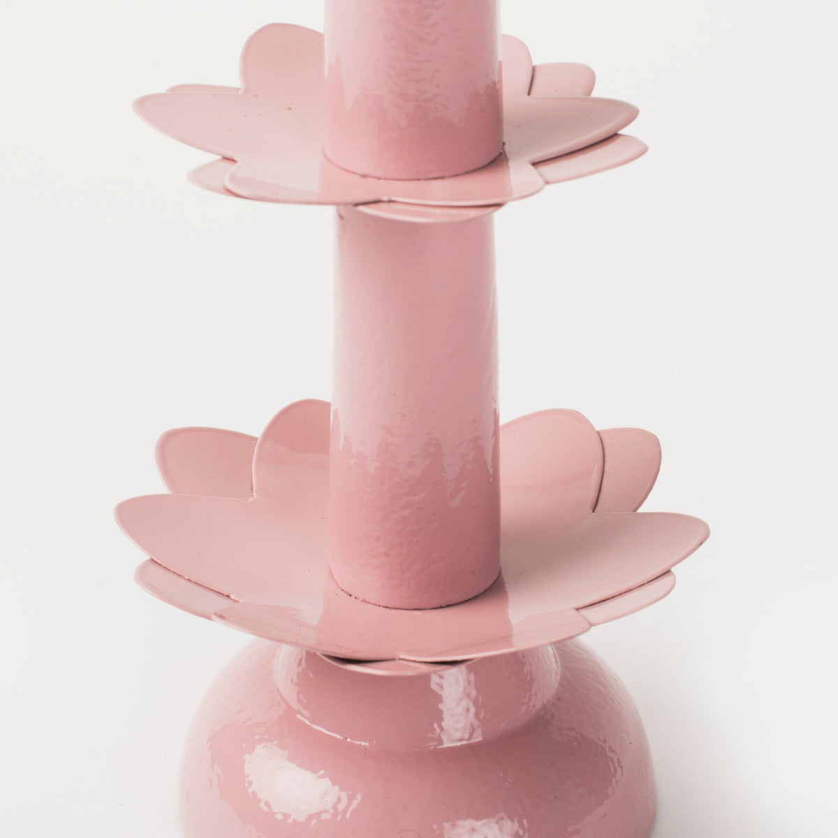 Lotus Bloom Tapered Aluminum Candleholder