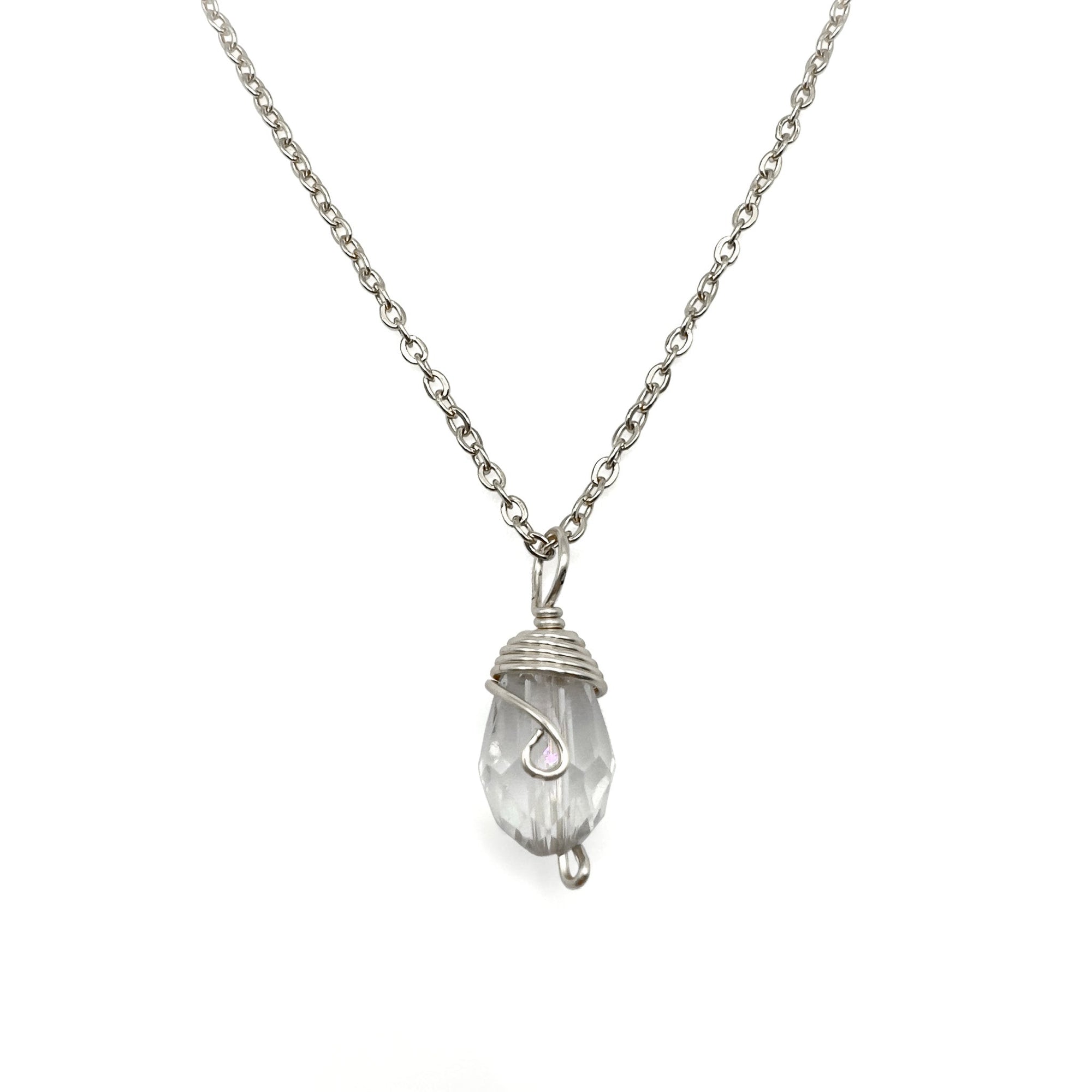 Silver Birthstone Necklace