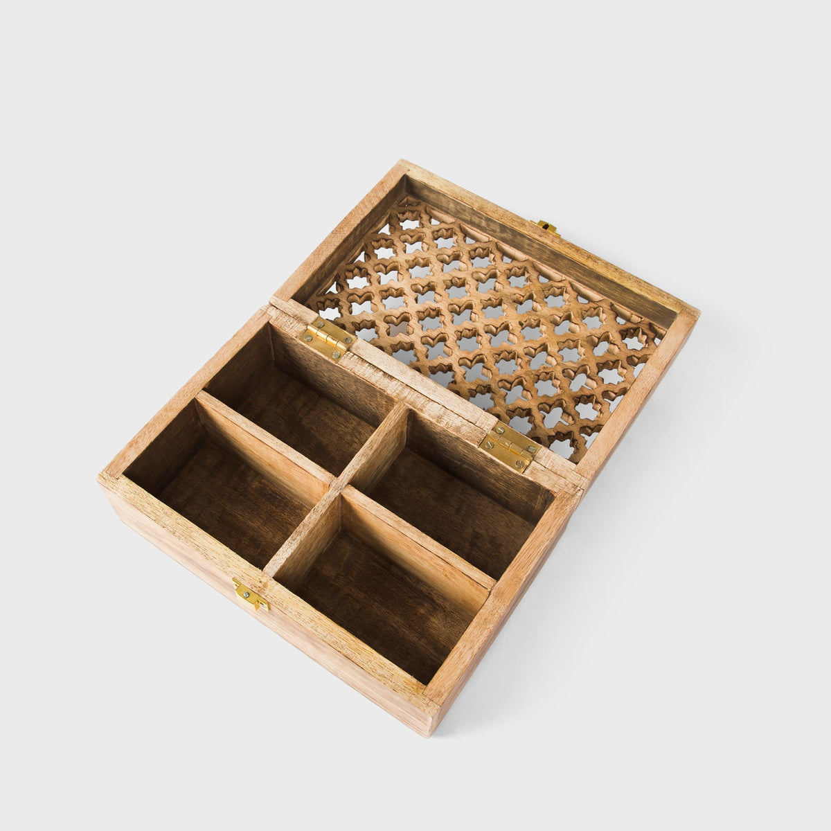 Mango Wood Trellis Keepsake Box