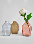 Haley Handblown Hammered Bud Vase