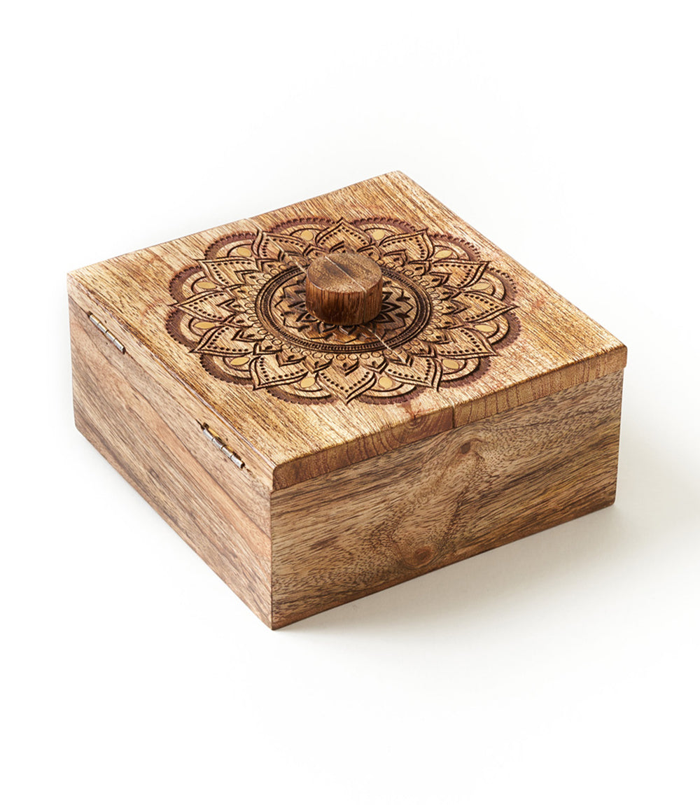 Mango Wood Mandala Keepsake Box