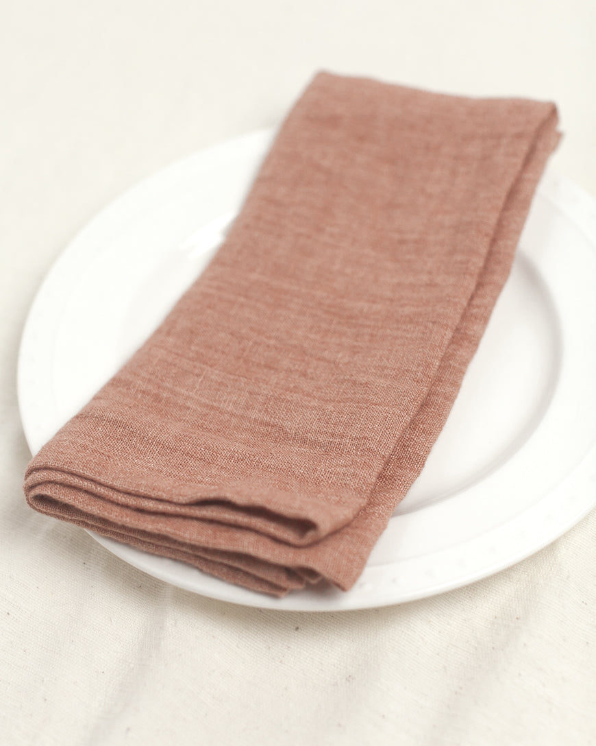 Stone Washed Linen Dinner Napkins