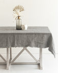 Stone Washed Linen Tablecloth - Blush