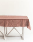 Stone Washed Linen Tablecloth - Blush